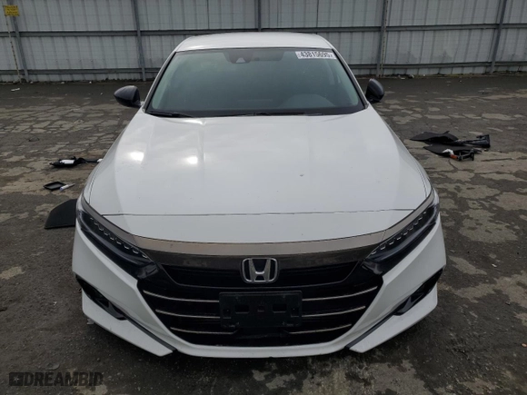 2022 Honda Accord Sedan Sport SE with VIN 1HGCV1F43NA055737, listed as a Copart auction lot 43815695 with 0 mi miles and Salvage Title. Bid and sale history available at carsss.com. Image 5.