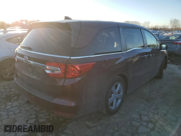 2019 Honda Odyssey EX with VIN 5FNRL6H52KB134725, listed as a Copart auction lot 42708325 with Not Provided miles and Salvage Title. Bid and sale history available at carsss.com. Image 3.