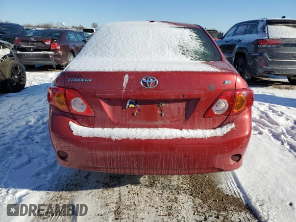 2009 Toyota Corolla with VIN 1NXBU40E09Z037406, listed as a Copart auction lot 89364255 with 81,030 mi miles and Salvage Title. Bid and sale history available at carsss.com. Image 6.