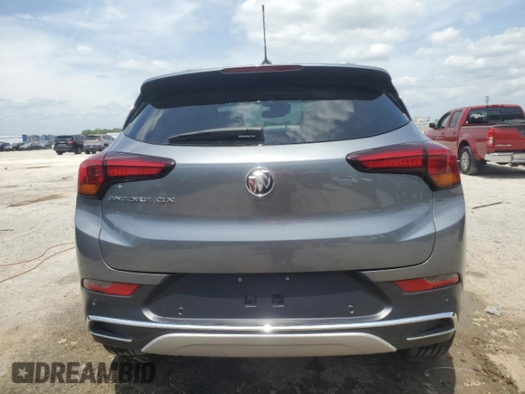 2022 Buick Encore GX Essence with VIN KL4MMFSL9NB069985, listed as a Copart auction lot 53942555 with 16,273 mi miles and Salvage title. Bid and sale history available at DreamBid. Image 6.