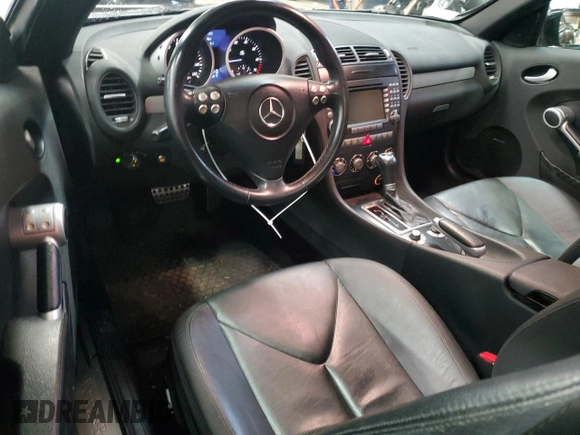 2005 Mercedes-Benz SLK-Class with VIN WDBWK56FX5F049285, listed as a Copart auction lot 73306494 with 94,785 mi miles and Salvage Title. Bid and sale history available at carsss.com. Image 8.