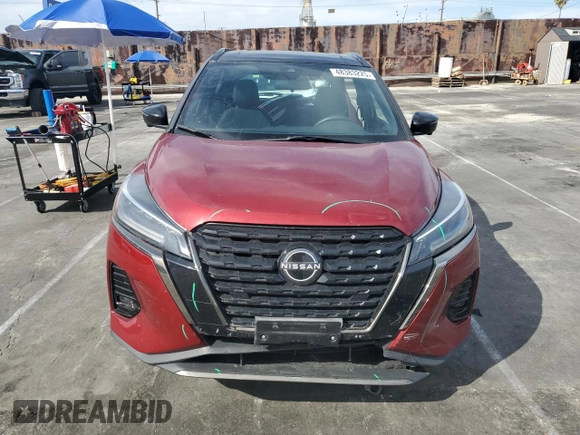 2023 Nissan Kicks SR with VIN 3N1CP5DV0PL494985, listed as a Copart auction lot 48383225 with 34,887 mi miles and Salvage Title. Bid and sale history available at DreamBid. Image 5.