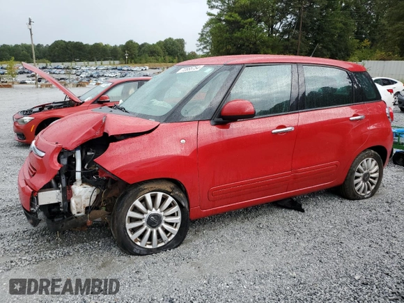2014 FIAT 500L Easy with VIN ZFBCFABH0EZ028603, listed as a Copart auction lot 72855754 with 35,066 mi miles and Salvage Title. Bid and sale history available at carsss.com. Image 1.
