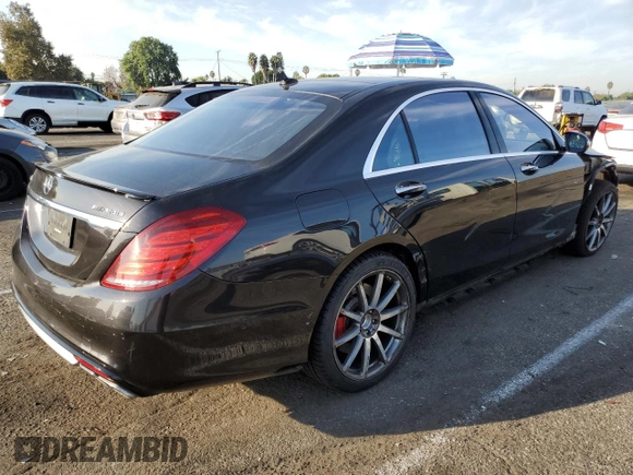 2016 Mercedes-Benz S-Class AMG S 63 with VIN WDDUG7JB4GA242581, listed as a Copart auction lot 75032044 with 77,302 mi miles and Salvage Title. Bid and sale history available at carsss.com. Image 3.