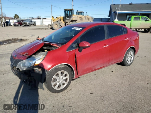 2015 Kia Rio LX with VIN KNADM4A37F6463794, listed as a Copart auction lot 46858735 with 164,081 mi miles and Salvage Title. Bid and sale history available at carsss.com. Image 1.