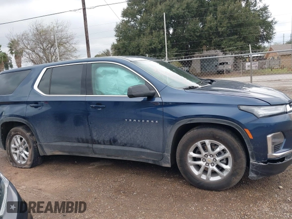 2022 Chevrolet Traverse LS with VIN 1GNERFKW6NJ147951, listed as a IAAI auction lot 41388931 with 57,424 mi miles and . Bid and sale history available at DreamBid. Image 14.