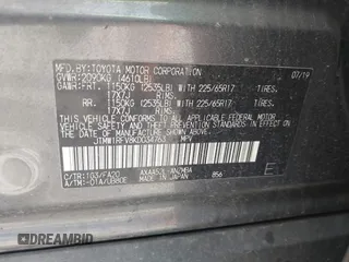 2019 Toyota RAV4 XLE with VIN JTMW1RFV8KD034763, listed as a IAAI auction lot 41783300 with 78,925 mi miles. Bid and sale history available at carsss.com. Image 9.