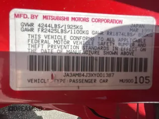 1999 Mitsubishi 3000GT GT z VIN JA3AM84J3XY001387, wystawiony jako Copart lot #61198735 z przebiegiem 137 514 mil mil oraz Czysty tytuł • Clean title. Historia ofert i sprzedaży dostępna na DreamBid. Obrazek 10.
