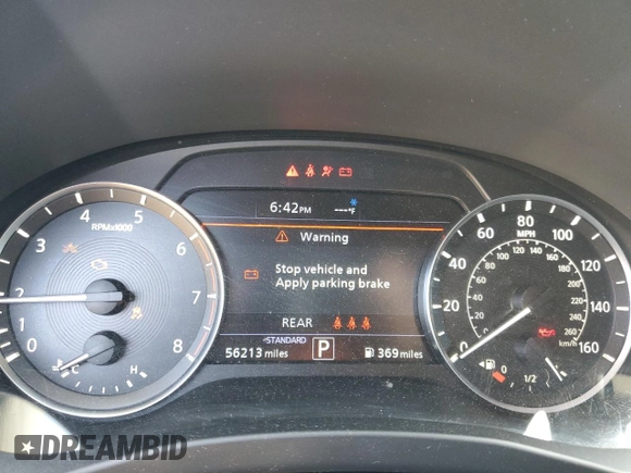 2021 Infiniti QX50 Luxe with VIN 3PCAJ5BB6MF124388, listed as a Copart auction lot 52234565 with 56,213 mi miles and Salvage Title. Bid and sale history available at DreamBid. Image 9.