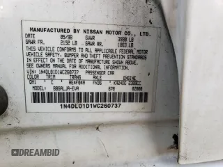 1998 Nissan Altima XE with VIN 1N4DL01D1WC260737, listed as a Copart auction lot 44421064 with 117,023 mi miles and Salvage Title. Bid and sale history available at carsss.com. Image 12.