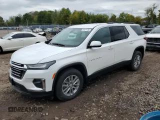 2022 Chevrolet Traverse LT Cloth with VIN 1GNERGKW5NJ110119, listed as a Copart auction lot 74471734 with 21,740 mi miles and Salvage Title. Bid and sale history available at carsss.com. Image 1.