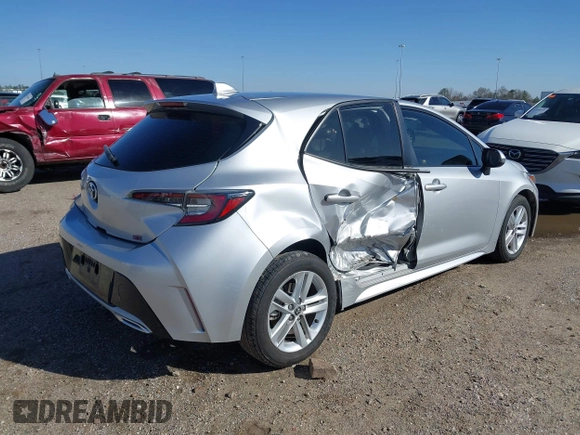 2020 Toyota Corolla Hatchback SE with VIN JTND4RBE0L3081535, listed as a IAAI auction lot 41721684 with 49,373 mi miles. Bid and sale history available at carsss.com. Image 4.