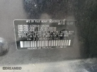 2008 Subaru Impreza Wagon (Natl) i with VIN JF1GH616X8H819940, listed as a Copart auction lot 85317544 with 67,668 mi miles and Salvage Title. Bid and sale history available at carsss.com. Image 13.