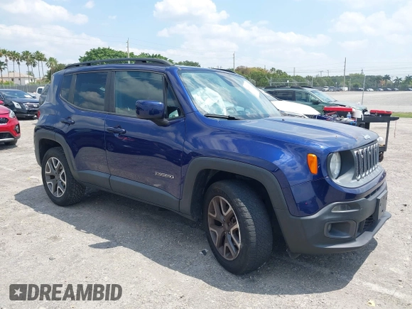 2017 Jeep Renegade Latitude with VIN ZACCJBBB2HPG58400, listed as a IAAI auction lot 42045596 with 52,978 mi miles and . Bid and sale history available at DreamBid. Image 1.