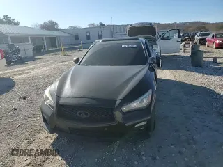 2017 Infiniti Q50 Red Sport 400 with VIN JN1FV7APXHM850287, listed as a Copart auction lot 47185255 with 72,703 mi miles and Salvage title. Bid and sale history available at DreamBid. Image 11.