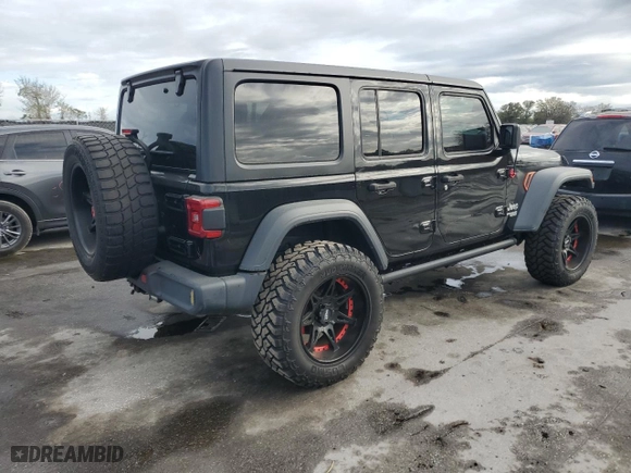 2018 Jeep Wrangler Unlimited Sport S with VIN 1C4HJXDGXJW188928, listed as a Copart auction lot 45325585 with 62,510 mi miles and Salvage Title. Bid and sale history available at carsss.com. Image 3.