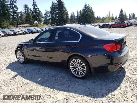 2013 BMW 3 Series 328i with VIN WBA3C1G55DNR45687, listed as a Copart auction lot 53390025 with 129,165 mi miles and Salvage Title. Bid and sale history available at carsss.com. Image 2.