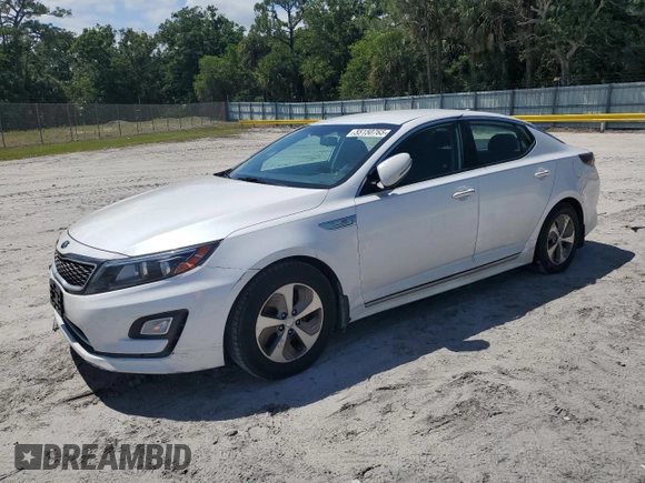 2015 Kia Optima Hybrid with VIN KNAGM4AD6F5082563, listed as a Copart auction lot 55150765 with 191,193 mi miles and Clean Title. Bid and sale history available at carsss.com. Image 1.