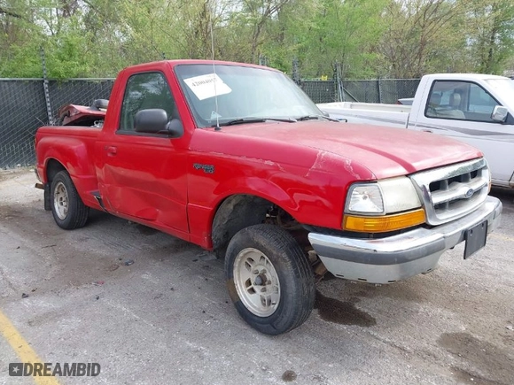 1998 Ford Ranger XL with VIN 1FTYR10C0WPA69117, listed as a IAAI auction lot 42004057 with 216,914 mi miles. Bid and sale history available at carsss.com. Image 1.