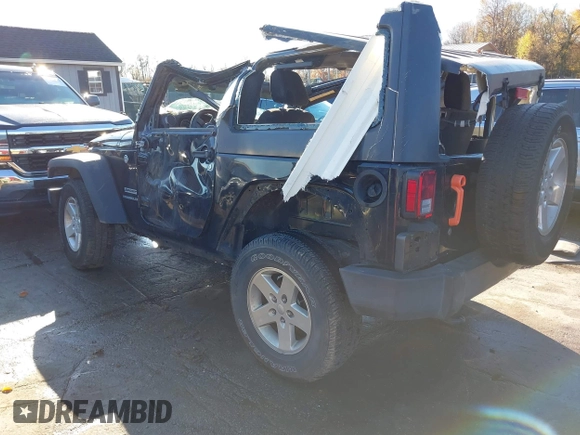 2017 Jeep Wrangler Sport with VIN 1C4GJWAG9HL567022, listed as a IAAI auction lot 40900310 with 81,196 mi miles and . Bid and sale history available at DreamBid. Image 3.