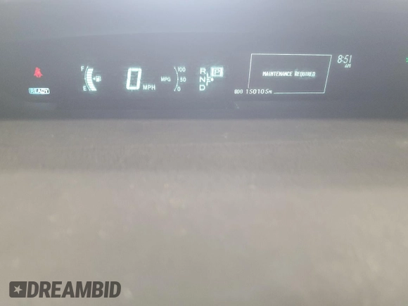 2013 Toyota Prius One with VIN JTDKN3DUXD1732791, listed as a Copart auction lot 51129815 with 150,105 mi miles and Salvage Title. Bid and sale history available at carsss.com. Image 9.
