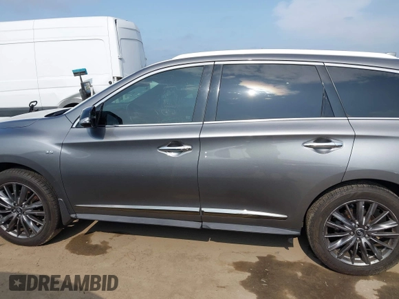 2020 Infiniti QX60 Luxe with VIN 5N1DL0MN2LC527549, listed as a IAAI auction lot 42408763 with 56,371 mi miles and . Bid and sale history available at DreamBid. Image 14.