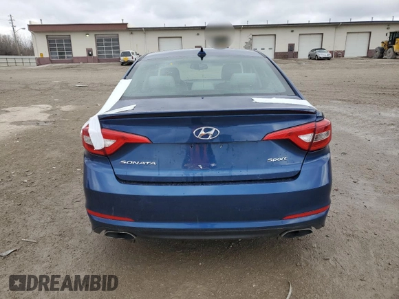 2017 Hyundai Sonata Sport with VIN 5NPE34AF9HH479847, listed as a Copart auction lot 49881475 with 62,991 mi miles and Salvage Title. Bid and sale history available at DreamBid. Image 6.