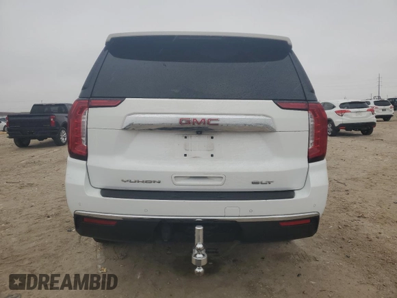 2022 GMC Yukon XL SLT with VIN 1GKS1GKD2NR135678, listed as a Copart auction lot 45760755 with 0 mi miles and Salvage Title. Bid and sale history available at carsss.com. Image 6.