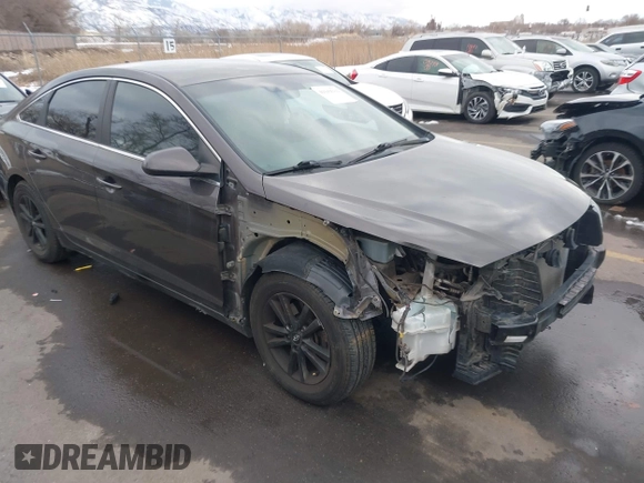 2017 Hyundai Sonata 2.4L with VIN 5NPE24AFXHH587851, listed as a IAAI auction lot 41619232 with 104,367 mi miles and . Bid and sale history available at carsss.com. Image 1.