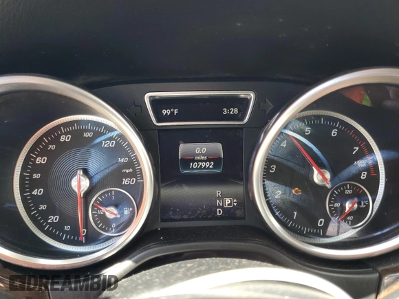 2016 Mercedes-Benz GLE 350 with VIN 4JGDA5JB1GA740362, listed as a Copart auction lot 56634105 with 107,992 mi miles and Salvage title. Bid and sale history available at DreamBid. Image 9.