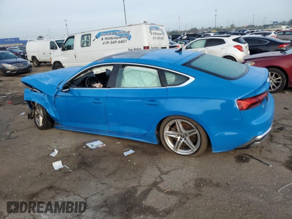 2021 Audi A5 Sportback S line Premium with VIN WAUDACF56MA012184, listed as a Copart auction lot 68312073 with 0 mi miles. Bid and sale history available at carsss.com. Image 2.