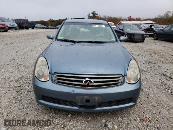 2005 Infiniti G35 with VIN JNKCV51F45M313923, listed as a Copart auction lot 75813304 with 126,894 mi miles and Clean Title. Bid and sale history available at DreamBid. Image 5.