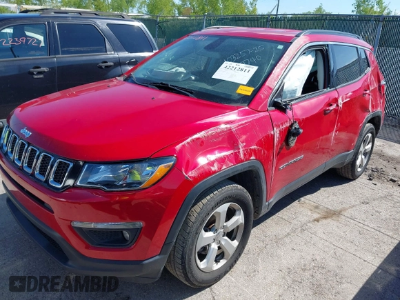 2018 Jeep Compass Latitude z VIN 3C4NJDBB6JT142740, wystawiony jako IAAI lot #42212811 z przebiegiem 81 647 mil mil oraz . Historia ofert i sprzedaży dostępna na DreamBid. Obrazek 17.