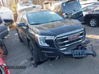 2022 GMC Terrain AT4 with VIN 3GKALYEVXNL312081, listed as a IAAI auction lot 41307897 with 45,555 mi miles. Bid and sale history available at carsss.com. Image 1.