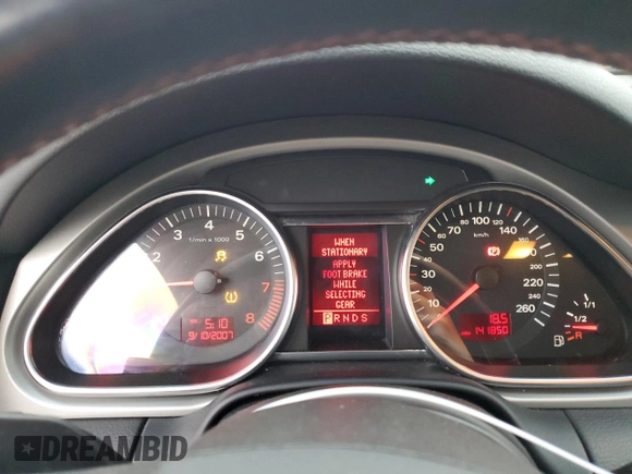 2007 Audi Q7 Premium Plus with VIN WA1EY74L67D091137, listed as a Copart auction lot 79354994 with 141,850 mi miles and Clean title. Bid and sale history available at DreamBid. Image 9.