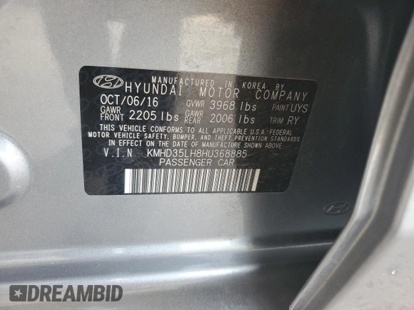 2017 Hyundai Elantra GT with VIN KMHD35LH8HU368885, listed as a Copart auction lot 60542614 with 117,212 mi miles and Salvage Title. Bid and sale history available at carsss.com. Image 14.