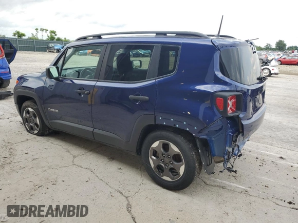 2017 Jeep Renegade Sport z VIN ZACCJAABXHPE66802, wystawiony jako Copart lot #60054025 z przebiegiem 70 039 mil mil oraz Szkoda całkowita • Salvage title. Historia ofert i sprzedaży dostępna na DreamBid. Obrazek 2.