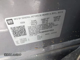 2024 Chevrolet Blazer EV eAWD RS z VIN 3GNKDCRJ6RS227054, wystawiony jako IAAI lot #41928904 z przebiegiem Nie podano mil oraz . Historia ofert i sprzedaży dostępna na DreamBid. Obrazek 9.