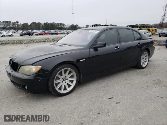 2006 BMW 7 Series 750Li z VIN WBAHN83526DT29128, wystawiony jako Copart lot #83745544 z przebiegiem 155 589 mil mil oraz Szkoda całkowita • Salvage title. Historia ofert i sprzedaży dostępna na DreamBid. Obrazek 1.