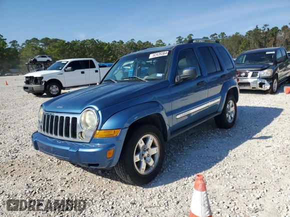 2005 Jeep Liberty Limited with VIN 1J4GK58K65W510105, listed as a Copart auction lot 82439364 with 125,191 mi miles and Salvage Title. Bid and sale history available at carsss.com. Image 1.