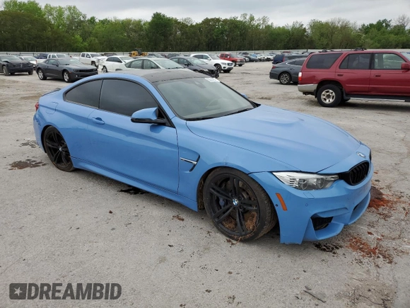 2015 BMW M4 with VIN WBS3R9C51FF708741, listed as a Copart auction lot 50314044 with 80,043 mi miles. Bid and sale history available at carsss.com. Image 4.