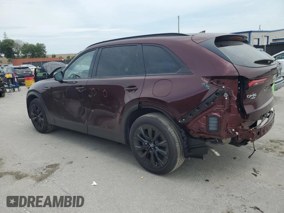 2025 Mazda CX-90 Premium Sport z VIN JM3KKCHA1S1200293, wystawiony jako Copart lot #58313695 z przebiegiem 4 726 mil mil oraz Szkoda całkowita • Salvage title. Historia ofert i sprzedaży dostępna na DreamBid. Obrazek 2.