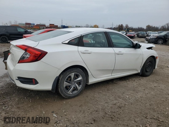2019 Honda Civic LX with VIN 2HGFC2F67KH545606, listed as a Copart auction lot 79925204 with 96,017 mi miles and Salvage Title. Bid and sale history available at DreamBid. Image 3.