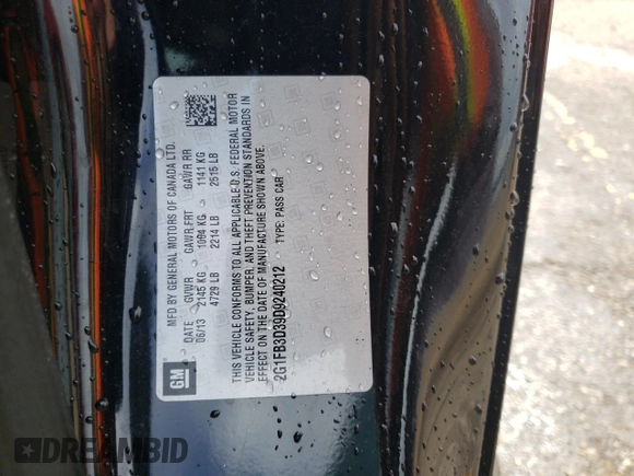 2013 Chevrolet Camaro LT with VIN 2G1FB3D39D9240212, listed as a Copart auction lot 55618745 with 83,884 mi miles and Salvage title. Bid and sale history available at DreamBid. Image 12.
