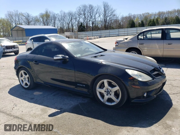 2006 Mercedes-Benz SLK 350 with VIN WDBWK56F46F086074, listed as a Copart auction lot 53111195 with 109,686 mi miles and Salvage Title. Bid and sale history available at DreamBid. Image 4.