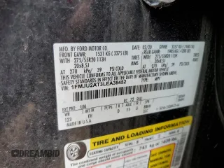 2020 Ford Expedition Limited с VIN 1FMJU2AT3LEA38452, выставлен на аукционе Copart как лот 55787815 с пробегом 95 686 миль миль и Списание • Salvage title. История ставок и продаж доступна на DreamBid. Изображение 13.