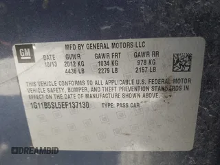 2014 Chevrolet Malibu LS with VIN 1G11B5SL5EF137130, listed as a IAAI auction lot 42170843 with 106,576 mi miles and . Bid and sale history available at DreamBid. Image 9.