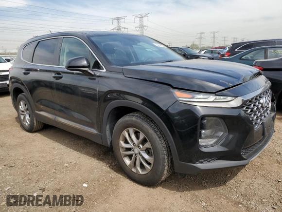 2019 Hyundai Santa Fe SE with VIN 5NMS23AD3KH113983, listed as a Copart auction lot 56008805 with 99,681 mi miles and Salvage title. Bid and sale history available at DreamBid. Image 4.