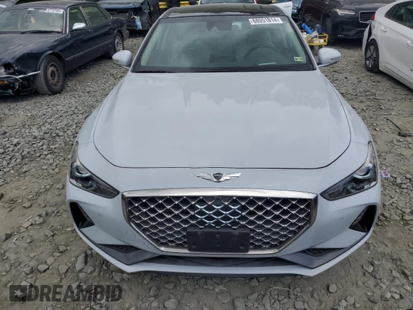 2019 Genesis G70 2.0T Advanced with VIN KMTG44LA5KU017338, listed as a Copart auction lot 68051814 with 58,375 mi miles and Salvage Title. Bid and sale history available at carsss.com. Image 5.