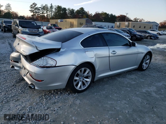 2010 BMW 6 Series 650i with VIN WBAEA5C56ACV85218, listed as a Copart auction lot 82591834 with 144,614 mi miles and Salvage Title. Bid and sale history available at carsss.com. Image 3.
